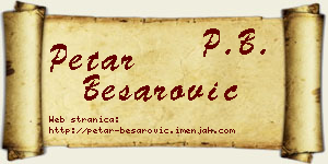 Petar Besarović vizit kartica